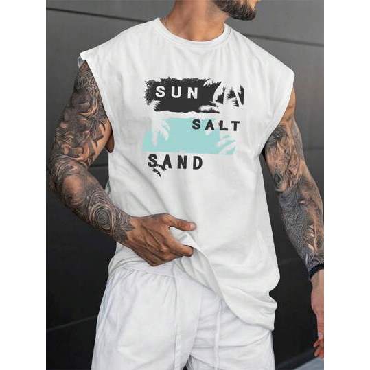 Camisa Regata Oversized Summer Masculina Camiseta Streetwear Verão Skate Praia Hip Hop Cavada Unissex Camiseta Larga Alg