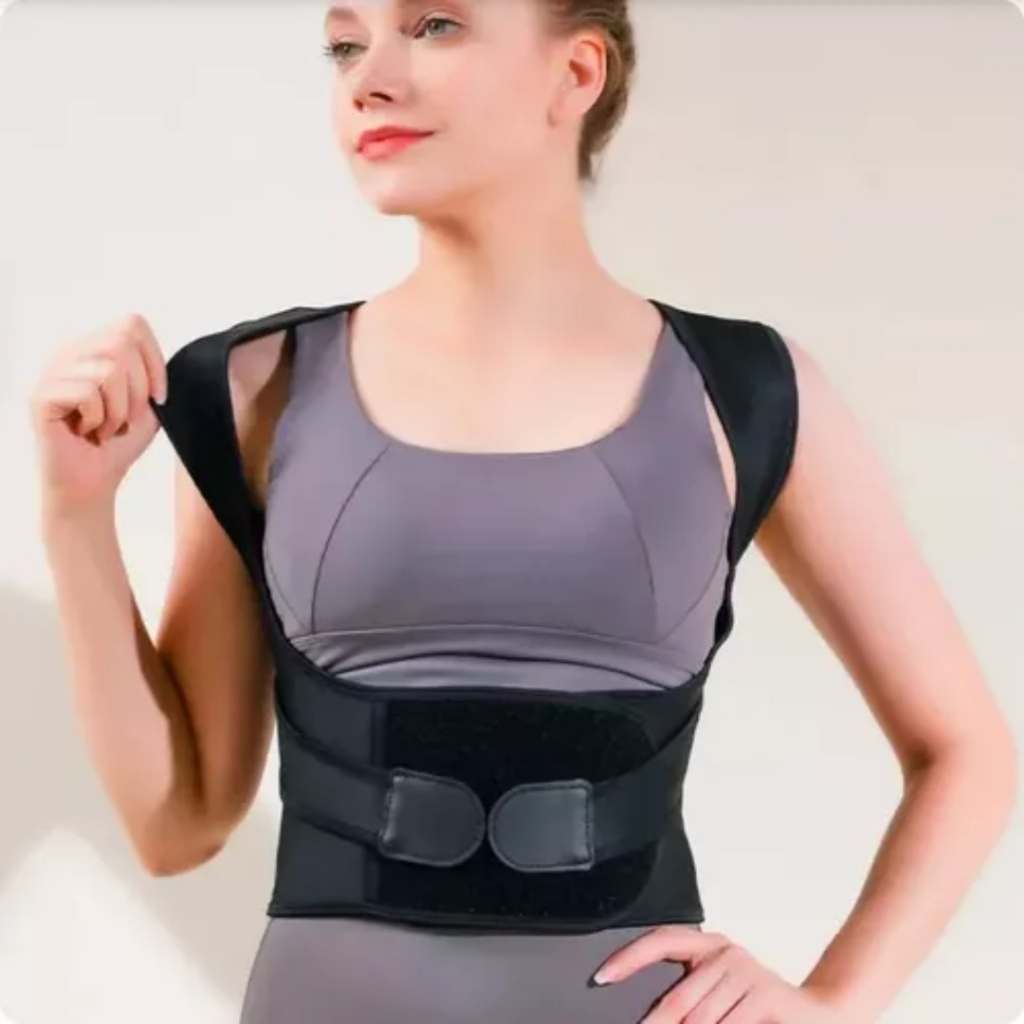 Cinta Colete Unissex Reforcada Corretor Postural Coluna Lombar Forte S-3XL