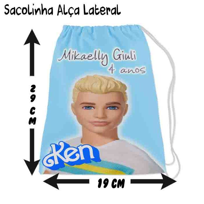Kit Mochilinha Sacolinha Mochila Saco Sacochila Saquinho Lembrancinha Brinde Aniversario Personalizadas Festa Barbie