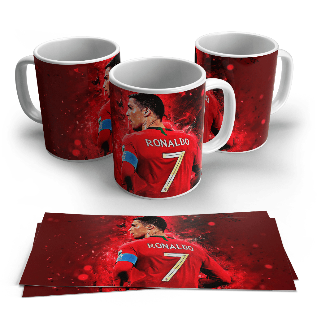 Caneca Cristiano Ronaldo Camisa 7 Capitão Seleção Portugal Futebol