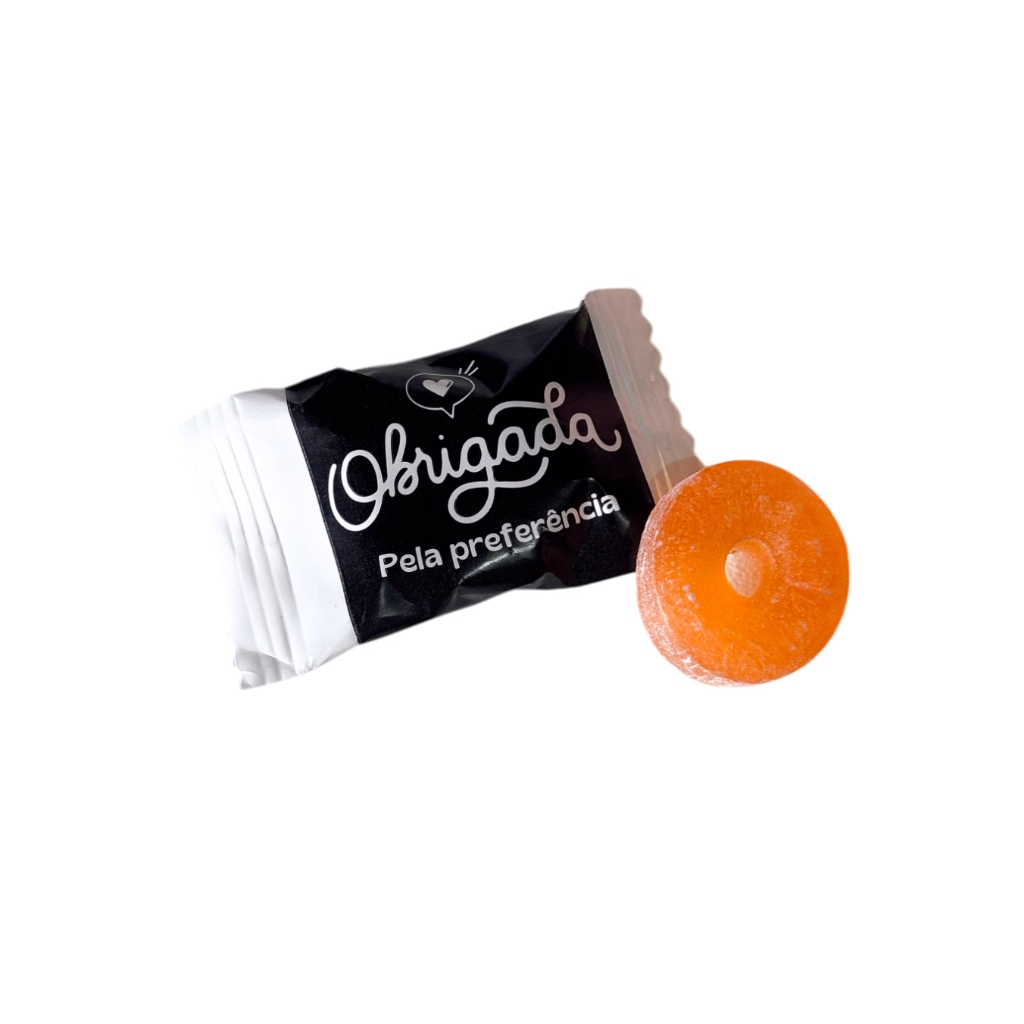 25/50/75/100 Balas Pronta entrega - Obrigada pela preferência preta e branca em Oferta na Shopee