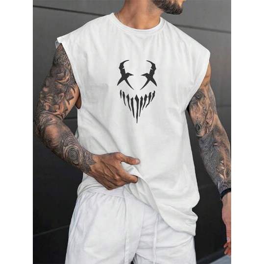 Camiseta Regata Streetwear Oversized Masculina Camisa Academia Cavada Unissex Camiseta Larga Algodão Musculação