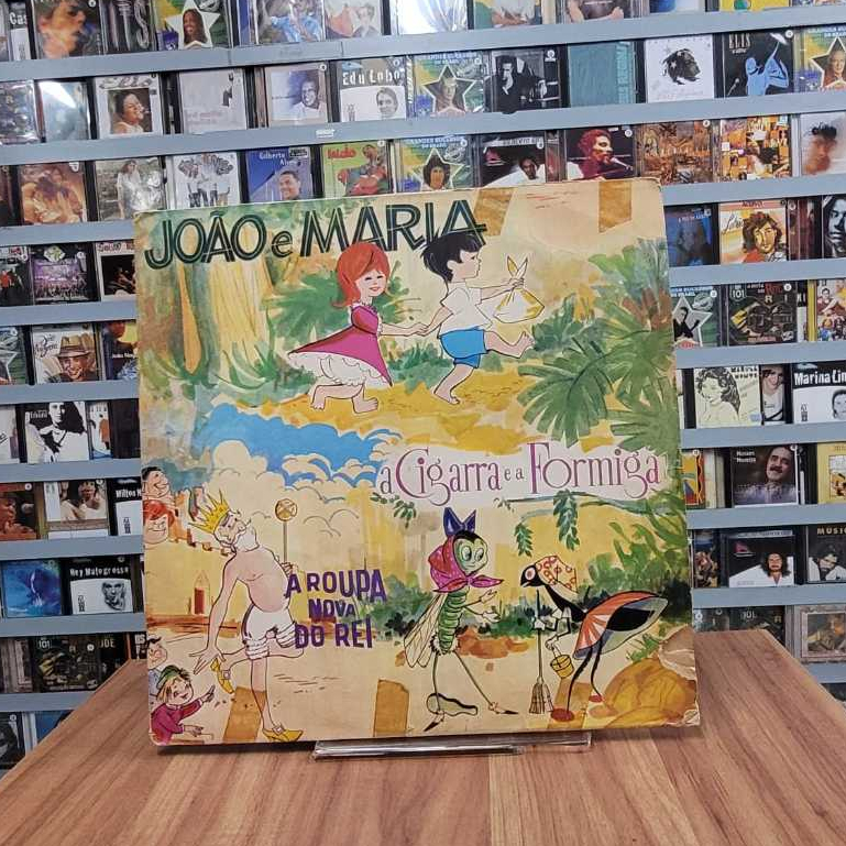 LP VINIL COLORIDO JOÃO E MARIA - A CIGARRA E A FORMIGA - A ROUPA NOVA DO REI