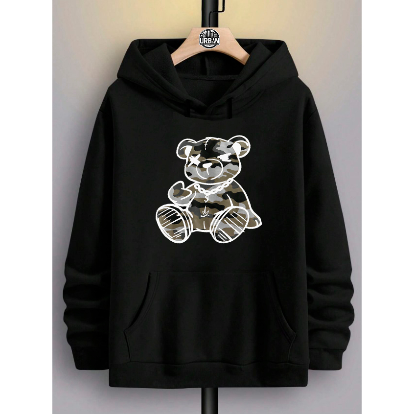 Moletom Canguru Streetwear Urbans Life Camuflado Neon Unissex Masculino e Feminino Flanelado Blusa de Frio Estampado