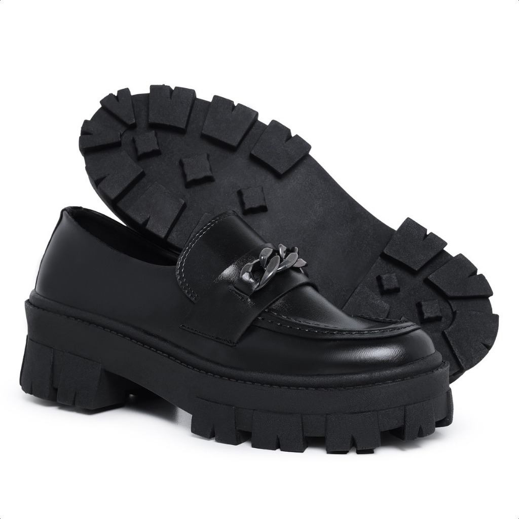 Mocassim Corrente Blogueira Tratorado Unisex Númeração Especial Rialis