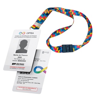 Crachá Autismo Ciptea (Impressão) + Cordão Autismo Personalizado + Porta Crachá em Oferta na Shopee