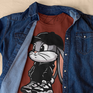 Camiseta Infantil Pernalonga Descolado Estiloso Moderna Básica  Blusa  Coelho Looney Tunes Anos80 em Oferta na Shopee