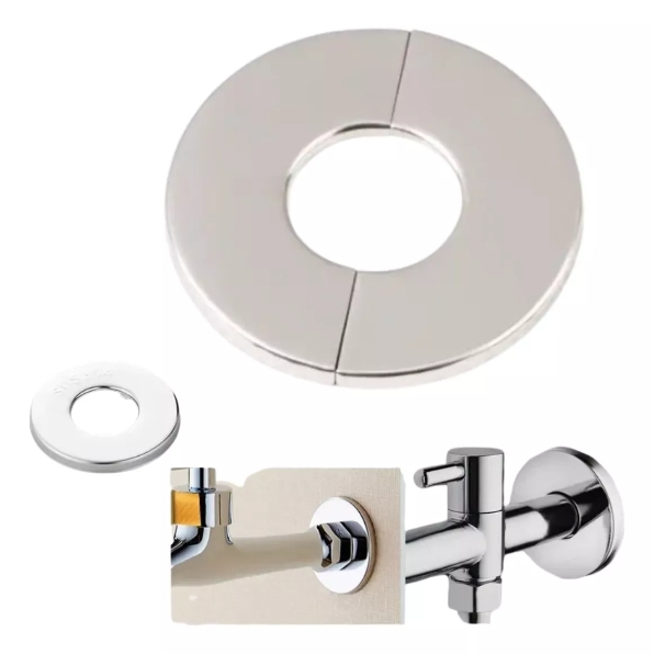 Acabamento para Torneira e Chuveiro em Aço Inox Auto-adesivo Pronto para Uso 24mm 28mm 35mm em Oferta na Shopee