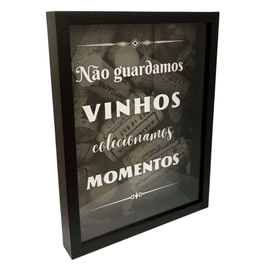 Quadro Porta Tampas De Rolhas De Vinhos - Grande De Vidro