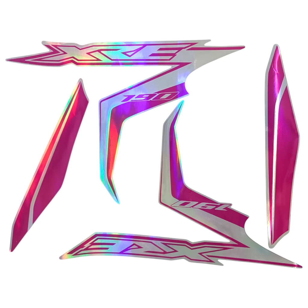 kit jogo de adesivo para moto xre 190 2019 holografico com cor em Oferta na Shopee