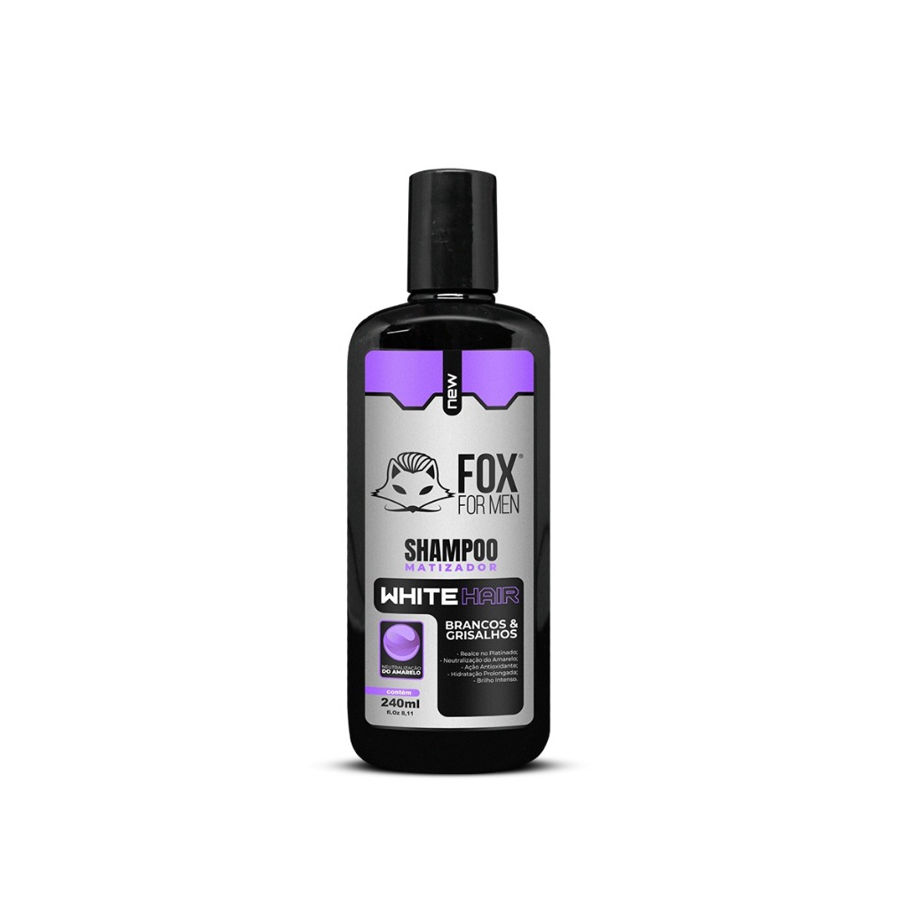 Shampoo Matizador Free Hair 240ml Fox For Men - Neutraliza Amarelado Cabelo Louro Promoção