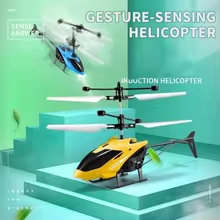 Mini Drone De Helicóptero De Brinquedo Voador Sensor Infravermelho Indução Recarregável.