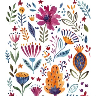 Papel De Parede Adesivo Flores Abstratas Autocolante 2,50m em Oferta na Shopee