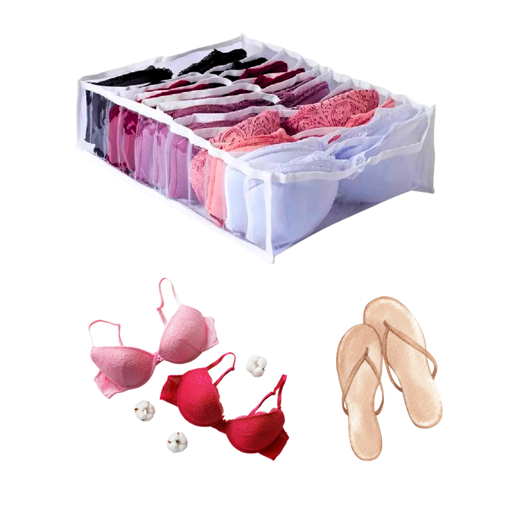 Colmeia Organizadora para Sutiã Rasteirinha Chinelo Guarda Roupa – M2 40x30x10 Organizador de Roupas
