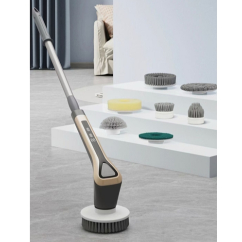 Escova de Limpeza 7 em 1 Multiuso Rotativa Com Porta Sabão Elétrica Portátil Sem Fio