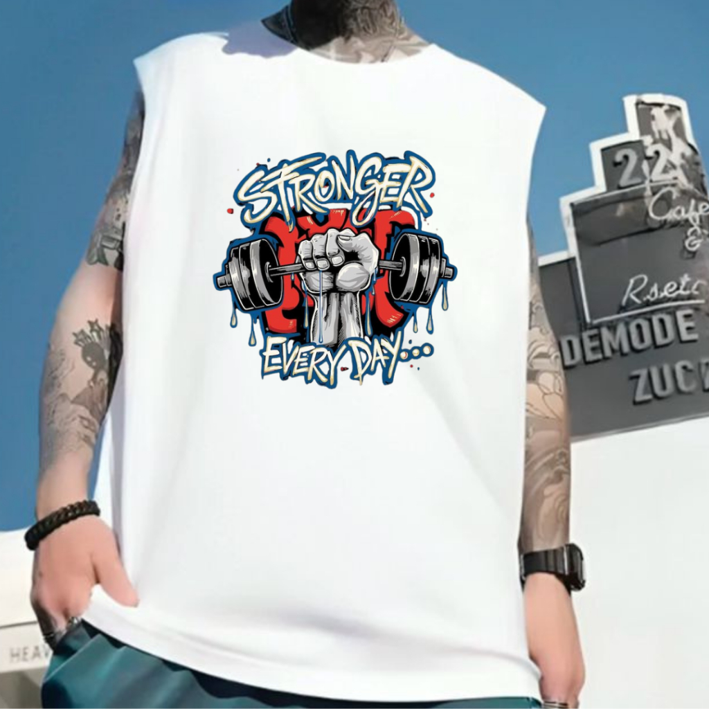 Camiseta Regata Streetwear Oversized Masculina Camisa Academia Cavada Unissex Camiseta Larga Algodão Musculação Treino