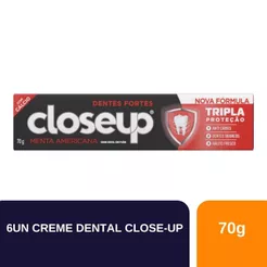 Kit 6un Creme Dental Closeup Triple Menta Americana Com 70g