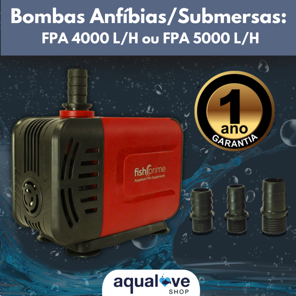 Bomba Submersa/Anfíbia 4000 L/H Aquário Lago Fonte Cascata Chafariz Hidroponia Peixe Sump em Oferta na Shopee
