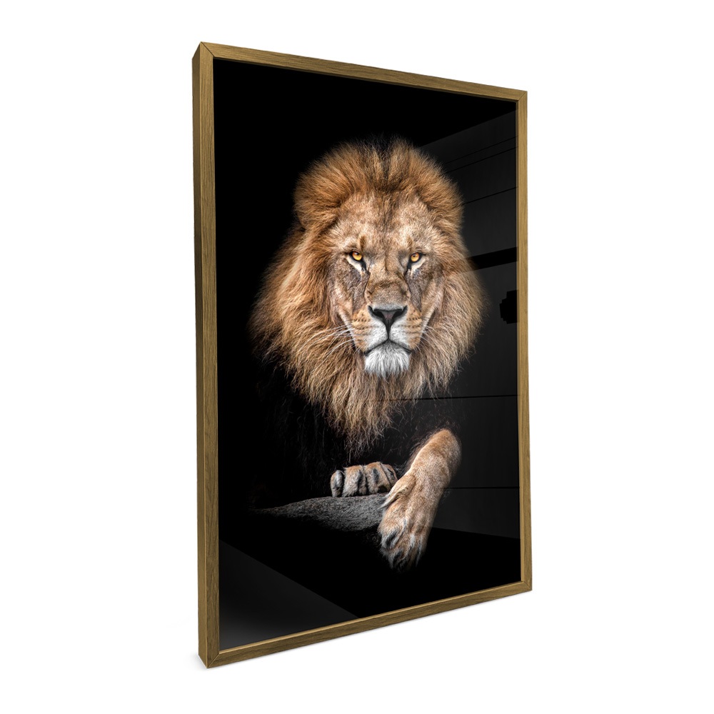 Quadro Leão De Juda Grande Quadro Com Moldura E Vidro Quadro Decorativo Escritório Quadro De Leão · foto 2