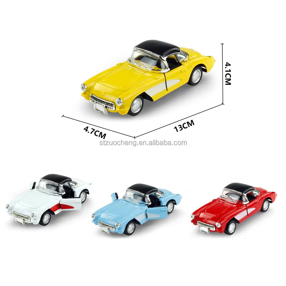 Carrinho Miniatura metal Chevrolet Corvette 1954 metal colecionador brinquedos em Oferta na Shopee