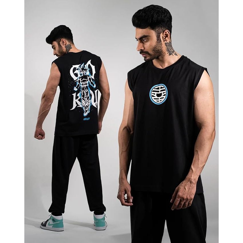 Regata Streetwear AfterSoul | Saiyajin | Dragon Ball | Mangá | Unissex | Plus Size | 100% Algodão |