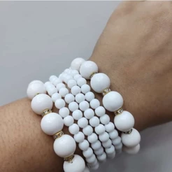 Pulseira de bolas contas Kit 6 Peças bracelete mulheres Pulseira feminina personalizido fashion