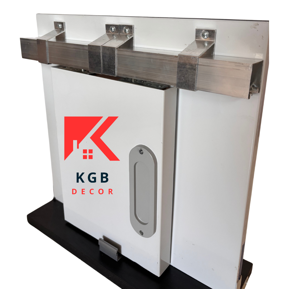 Kit Para Porta De Correr Em Alumínio natural suporta Porta Até 80kg