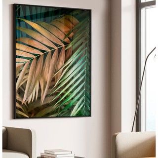 Quadro Folhagem Com Moldura Quadro Natureza Quadro De Sala Decorativo Quadro Para Escritório Éden