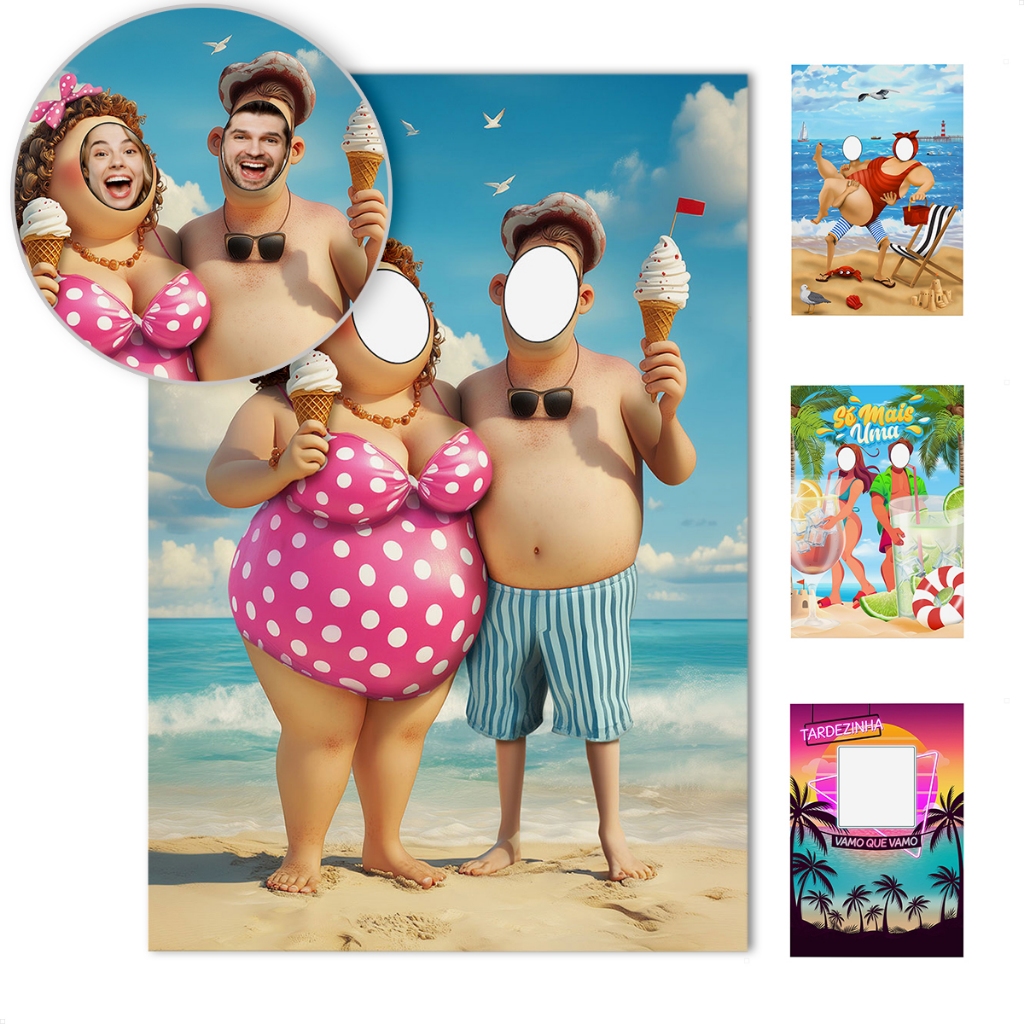 Painel Vazado Verão 3D Retangular Em Tecido 150x220m – Interativo Festa Diversão em Oferta na Shopee