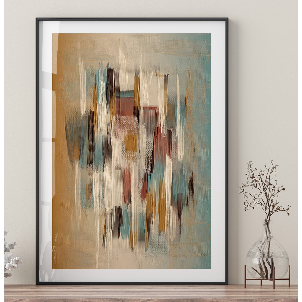 Quadro Abstrato Para Sala Quadro Com Moldura E Vidro Quadro Decorativo Quarto Gr