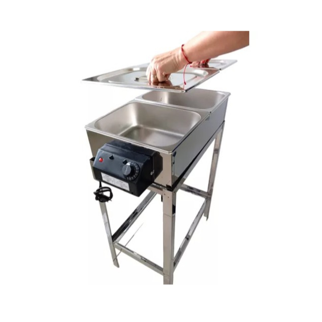 Derretedeira De Chocolate Inox 10kg C 2 Cubas 5 Kg Cavalete