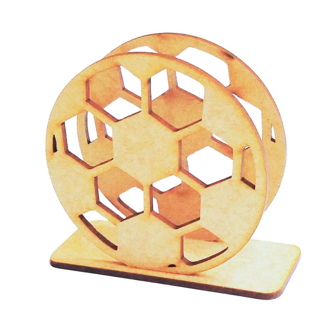 Kit 20 porta guardanapo mdf cru bola de futebol decoraçao festa esporte campeonato lembrancinha mdf