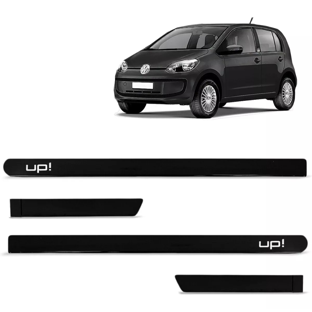 Jogo de Friso Lateral Vw Up Todos Modelos 4 Portas Preto