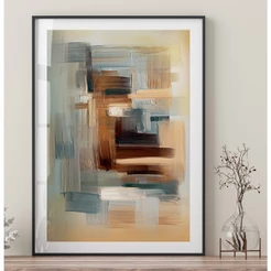 Quadro Decorativo Sala Quadro Abstrato Grande Com Moldura Quadros Decorativos Quarto Espatulado