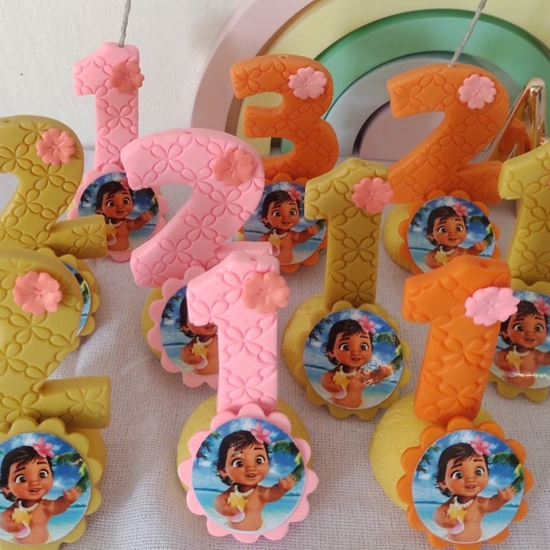 Vela de Aniversário/Vela Moana Baby/Topo de Bolo Moana/Vela/Decoração de Festa em Oferta na Shopee