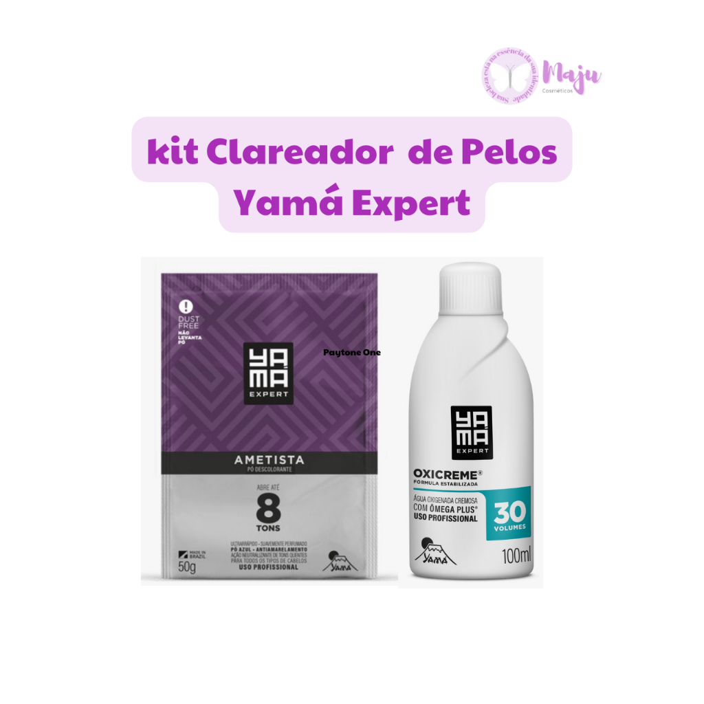 Kit Clareador Descolorante Yamá Ametista 50g + Água Oxigenada 100ml