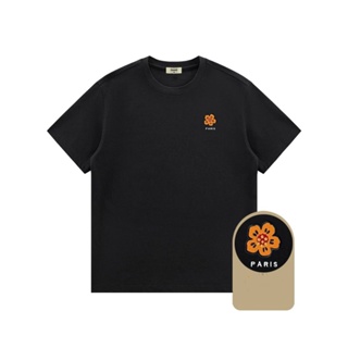 Camiseta flor bordado  Gola redondo Manga curta Unissex peruano Masculina menina coelho masculino em Oferta na Shopee