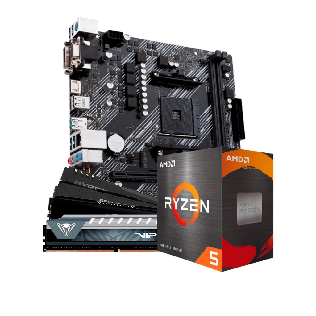 Kit Upgrade AMD Ryzen 5 5600GT Placa Mãe A520M DDR4 Memória RAM 32GB DDR4 3200MH