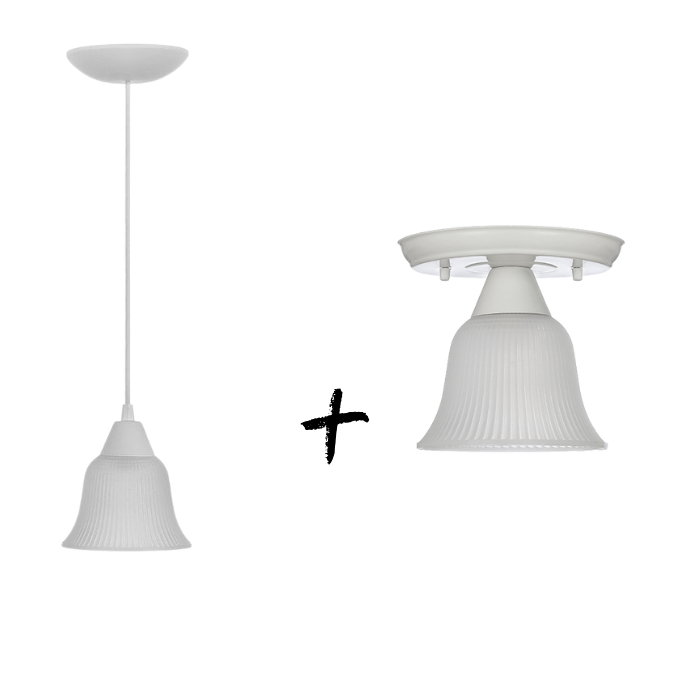 Kit Pendente Sino 1l + Plafon Sino Soquete E27 110/220v sala quarto cozinha banheiro lavabo Branco Preto Cobre Marrom em Oferta na Shopee