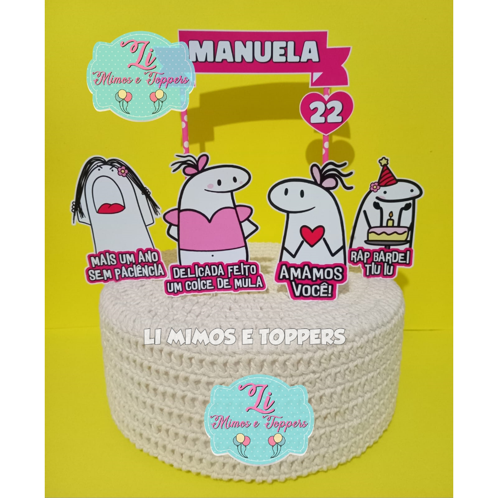 Topo de Bolo Delicada Feito Coice de Mula - Comprar com Melhor Preço em Padaria