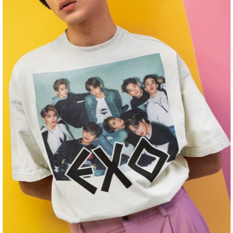 Camiseta Branca Kpop Exo-K Exo-M Xoxo EX'ACT OBSESSION – The 6th Album