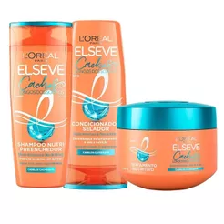 Kit Elseve Cachos dos Sonhos - Shampoo, Condicionador e Máscara