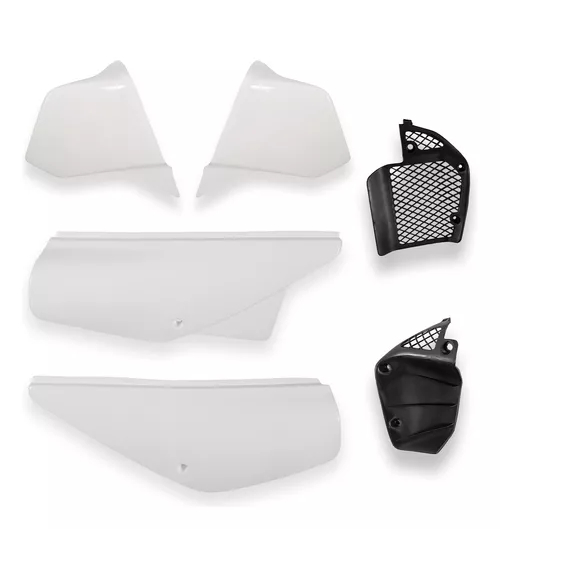 Abas Tanque + Tampas Laterais Branco + Grades Tanque Par Xlx 350