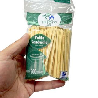 200UNID PALITO 9CM MADEIRA SANDUICHE, LANCHES, HAMBURGUERS, THEOTO em Oferta na Shopee