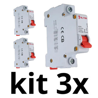 kit 3 Disjuntor Unipolar Din 6,10,16,20,25,32,40,50,63 Amperes em Oferta na Shopee