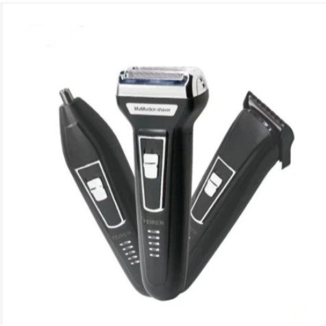 Maquina De Cortar cabelo e Barbear Aparador Pelos Elétrico 3 Em 1 Kemei Oferta k6558