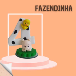 VELA FAZENDINHA EM BISCUIT