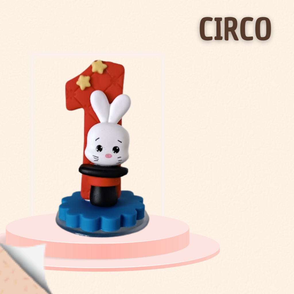 VELA CIRCO EM BISCUIT em Oferta na Shopee