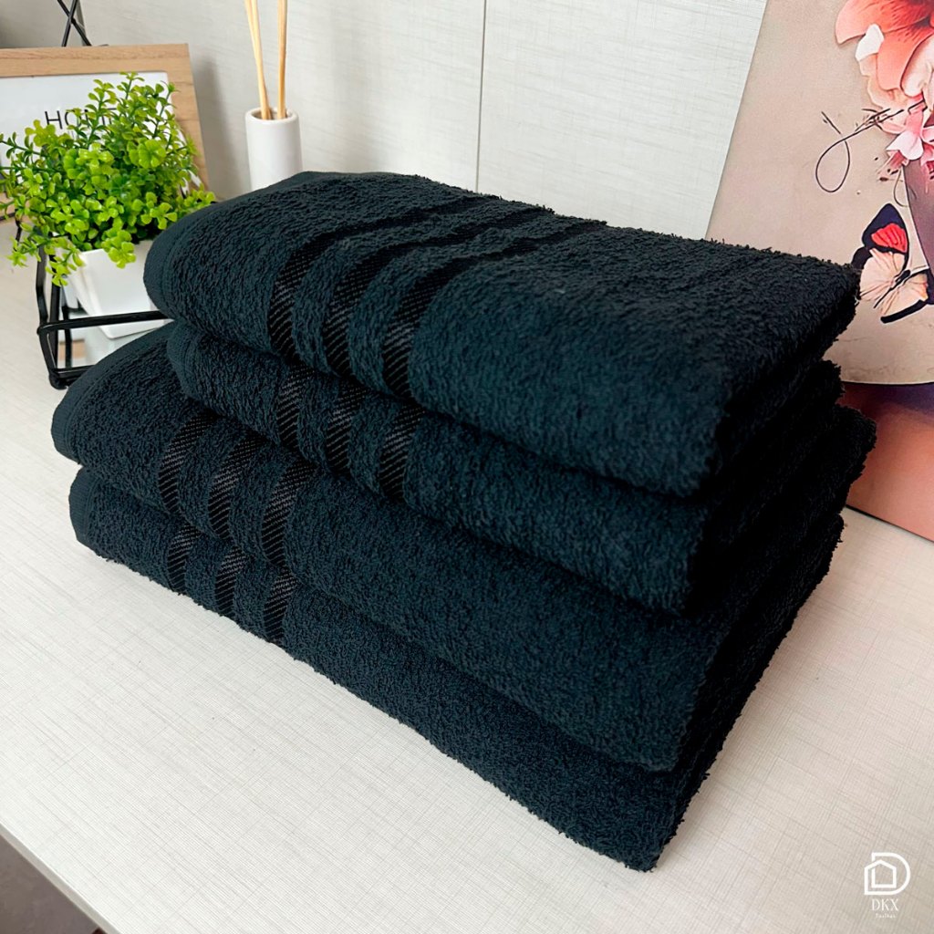 Kit De Toalha 4 Peças 2 Banho e 2 Rosto Algodão Gigante Felpuda Alta Absorção