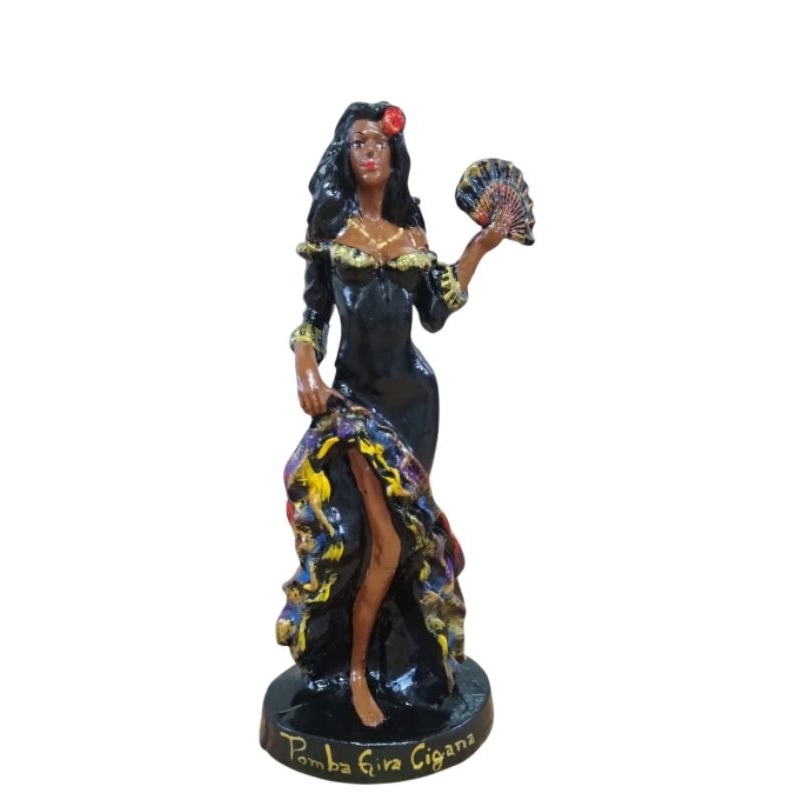 Imagem pomba gira cigana 24 cm em resina umbanda candomblé religião